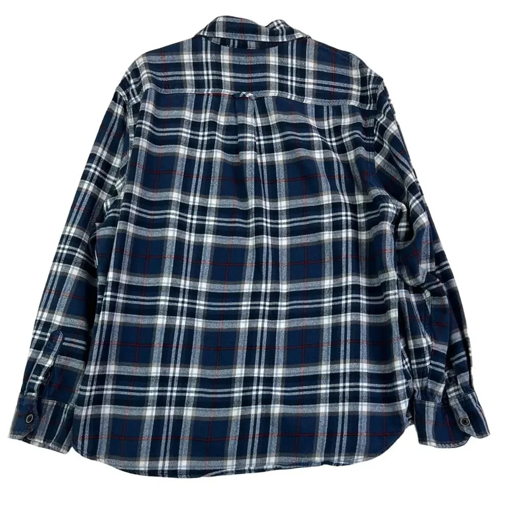 JACHS Shacket Mens XL Blue Plaid Long Sleeve